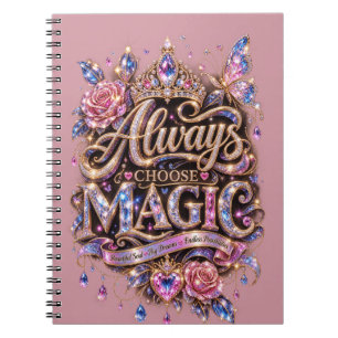 Always Choose Magic Sparkle Crystal Design Notebook