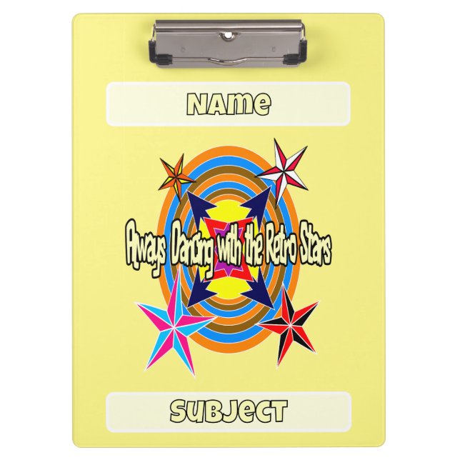 Always dancing with the Retro stars  Clipboard (Front)
