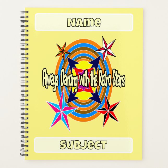 Always dancing with the Retro stars  Planner (Front)
