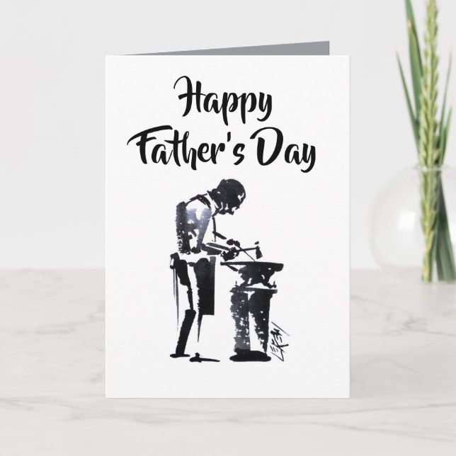 Always Dedicated Things Work! Happy Father's Day Card (Front)