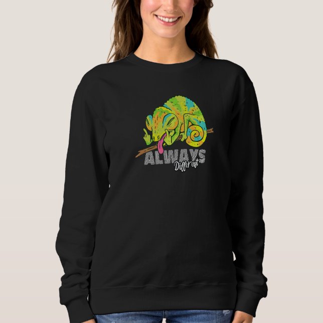 Always Different Lizard Chamelion Geckos Reptile   Sweatshirt (Front)