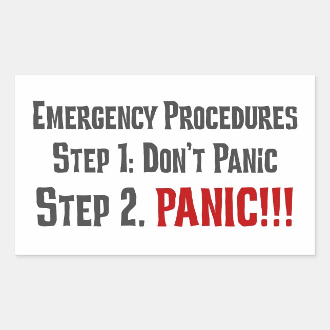 Always Follow Proper Emergency Response Procedures Rectangular Sticker (Front)