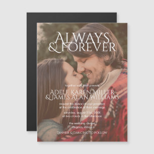 Always & Forever   Custom Photo   Wedding Magnetic Invitation