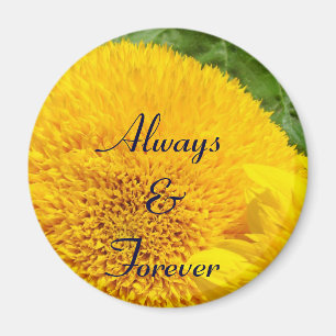 Always & Forever magnets Yellow Sunflower Wedding