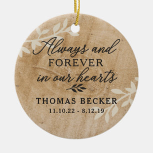 Always & Forever Memorial Ceramic Photo Ornament