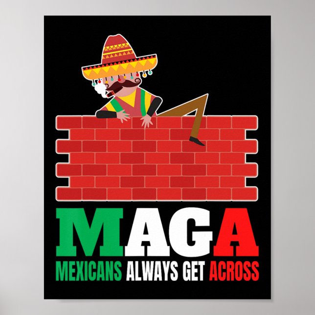 Always Get Across Anti Funny Men Mexico Pride  Poster (Front)