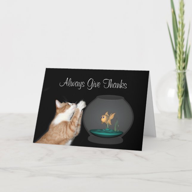 Always Give Thanks Thank You Card (Front)