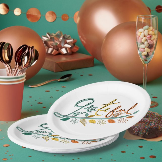 Always Grateful Paper Plate (Multi)