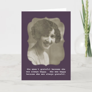 Always Grateful Vintage Photo Card