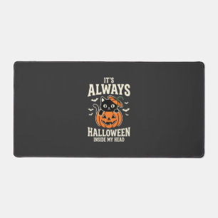 Always Halloween Black Cat Pumpkin Design Desk Mat