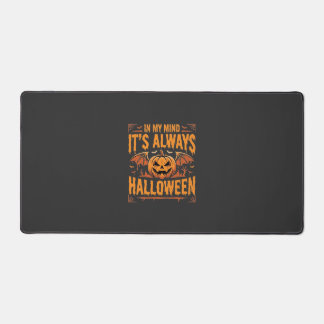 Always Halloween Pumpkin Bat Vector Design_1 Desk Mat