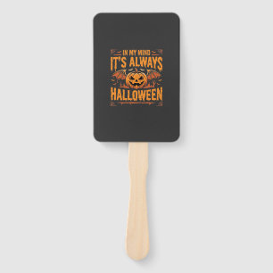 Always Halloween Pumpkin Bat Vector Design_1 Hand Fan