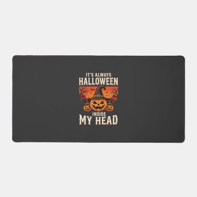Always Halloween Pumpkin Witch Design_1 Desk Mat (Front)