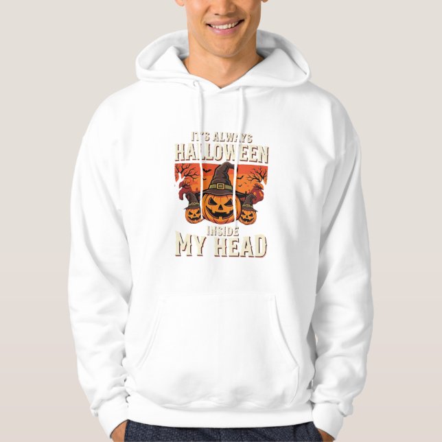 Always Halloween Pumpkin Witch Design_1 Hoodie (Front)