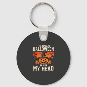 Always Halloween Pumpkin Witch Design_1 Key Ring