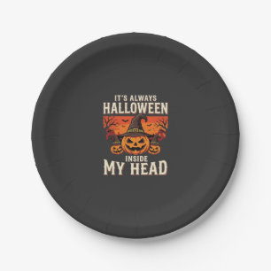 Always Halloween Pumpkin Witch Design_1 Paper Plate
