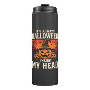Always Halloween Pumpkin Witch Design_1 Thermal Tumbler