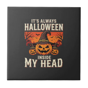 Always Halloween Pumpkin Witch Design_1 Tile
