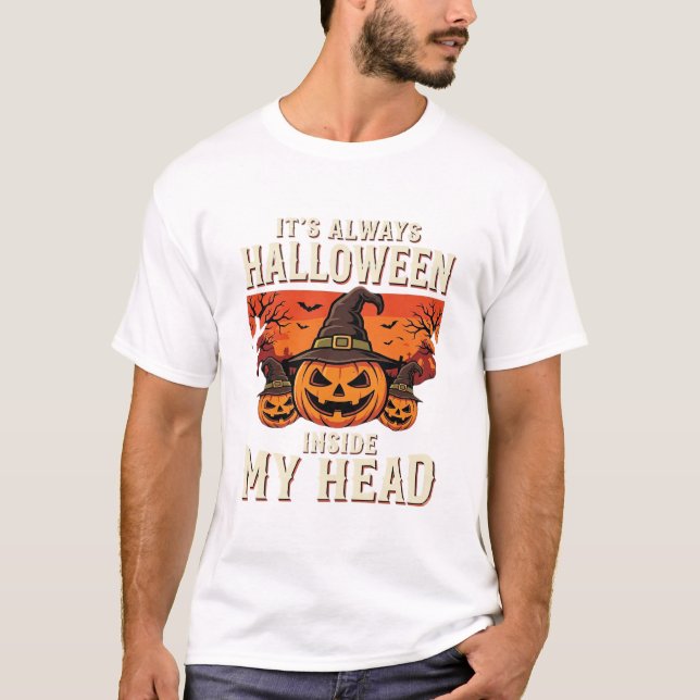 Always Halloween Pumpkin Witch T-Shirt (Front)