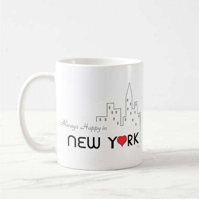 Always Happy in New York Coffee Mug (Left)