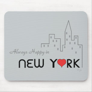 Always Happy in New York Mouse Pad