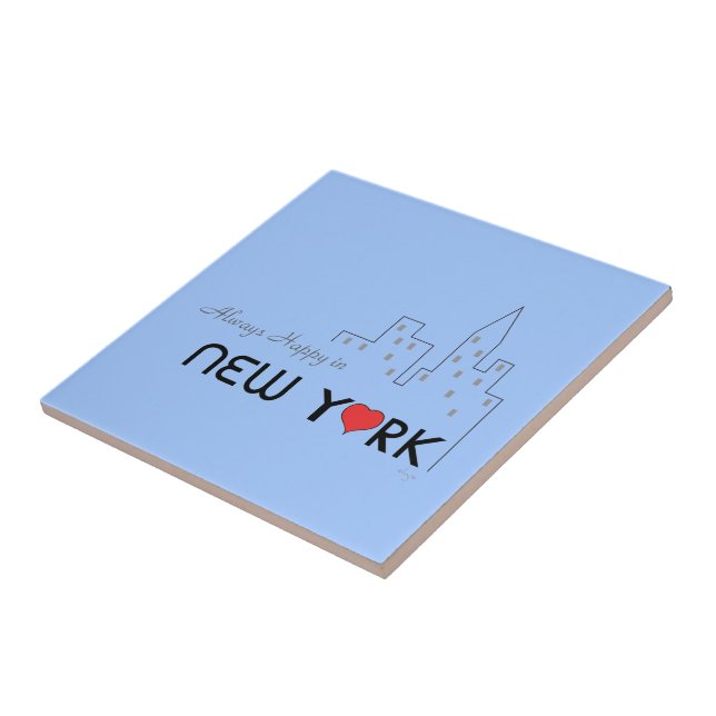 Always Happy in New York Tile (Side)