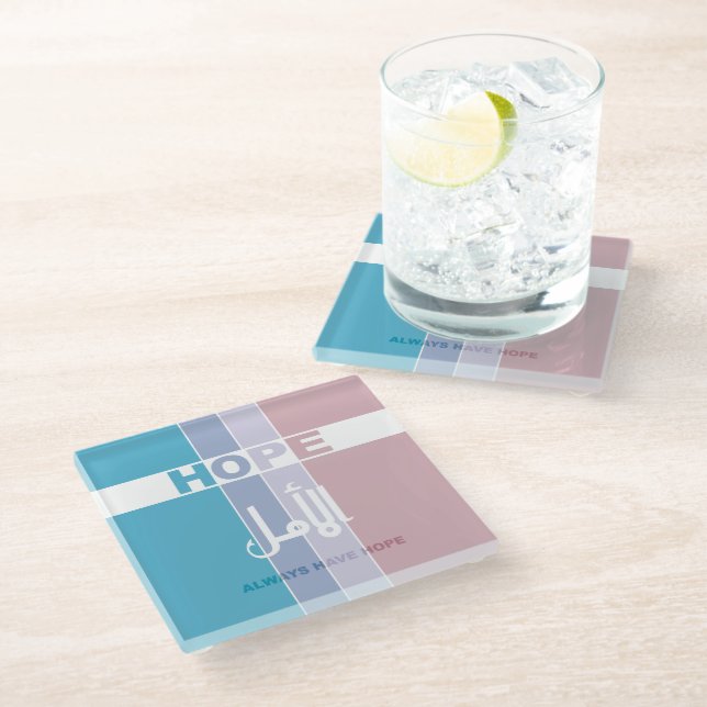 Always Have Hope Glass Coaster (Angled)