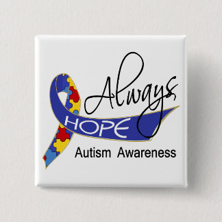 Always Hope Autism 15 Cm Square Badge