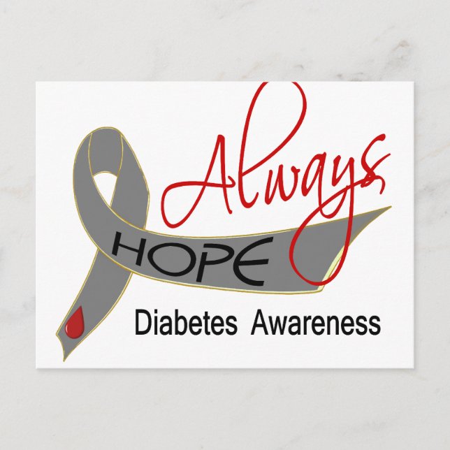 Always Hope Diabetes Postcard (Front)