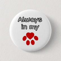 Always in my heart animal paw print pet loss
