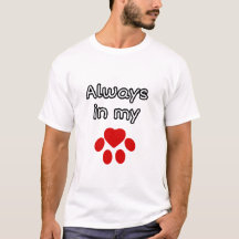 Always in my heart animal paw print pet loss