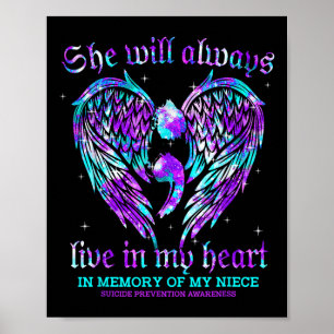 Always In My Heart My Niece Suicide Prevention Awa Poster