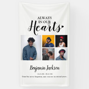 Always In Our Hearts   5 Photo   Memorial Banner