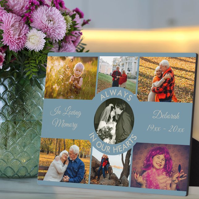 Always in our Hearts In Loving Memory Custom Photo Plaque (Creator Uploaded)