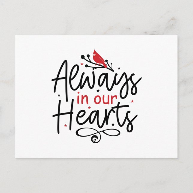 Always In Our Hearts Postcard (Front)