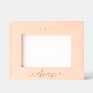 Always Initials Valentine's Day Anniversary Etched Frames