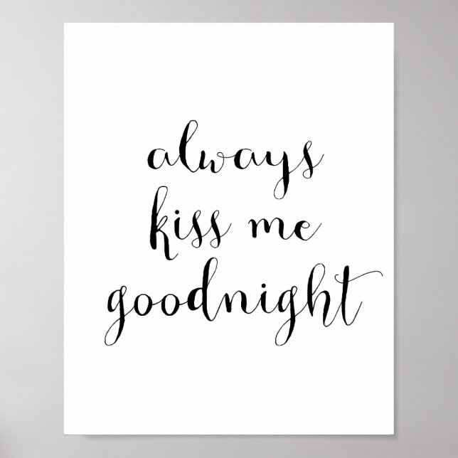 Always kiss me goodnight poster (Front)