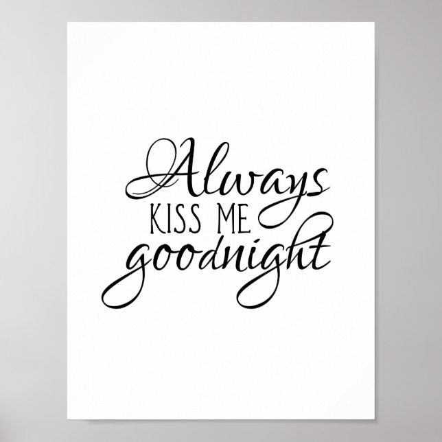 Always kiss me goodnight poster (Front)