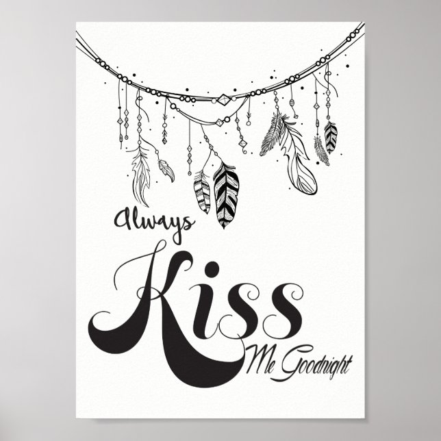 Always Kiss Me Goodnight Wall Art (Front)