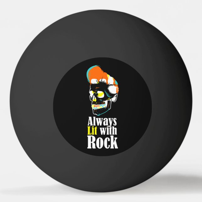 Always lit with rock ping pong ball (Front)