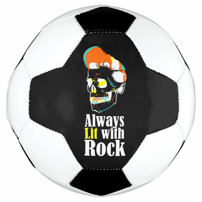 Always lit with rock soccer ball (Front)