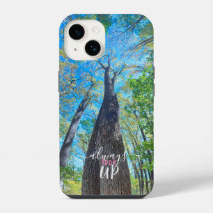 Always Look Up autumn sky and leaves iPhone 14 Case