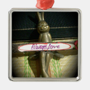Always Love Inspirational Rabbit Art Print Design Metal Tree Decoration
