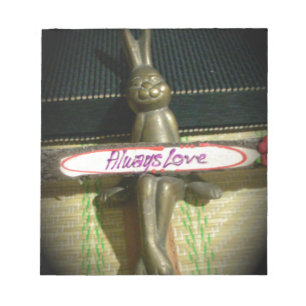 Always Love Inspirational Rabbit Art Print Design Notepad