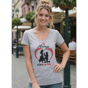 Always Love Wins - V Neck Tee