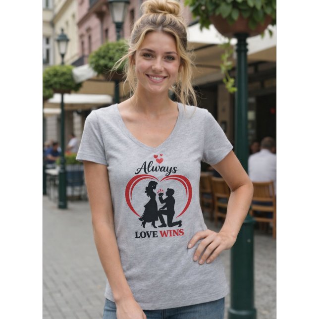 Always Love Wins Women V Neck Tee (Creator Uploaded)