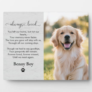 Always Loved Pet Memorial Personalised Photo Plaque