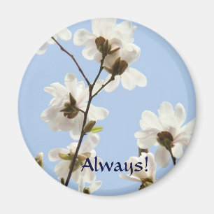 Always! magnet White Magnolia Flowers Springtime
