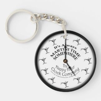 ALWAYS MARTINI TIME SOMEWHERE ACRYLIC KEYCHAIN