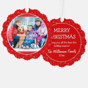 Always Merry Christmas Tree Decoration Card